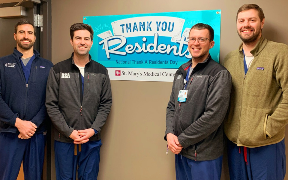 “National Thank a Resident Day”. St. Mary’s Medical Center appreciates our Surgical Residents.