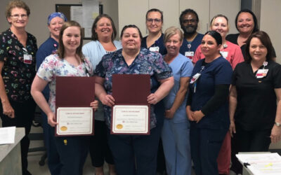 Jennifer Blosser and Heather Hastings earns Clinical Nurse III for clinical competency